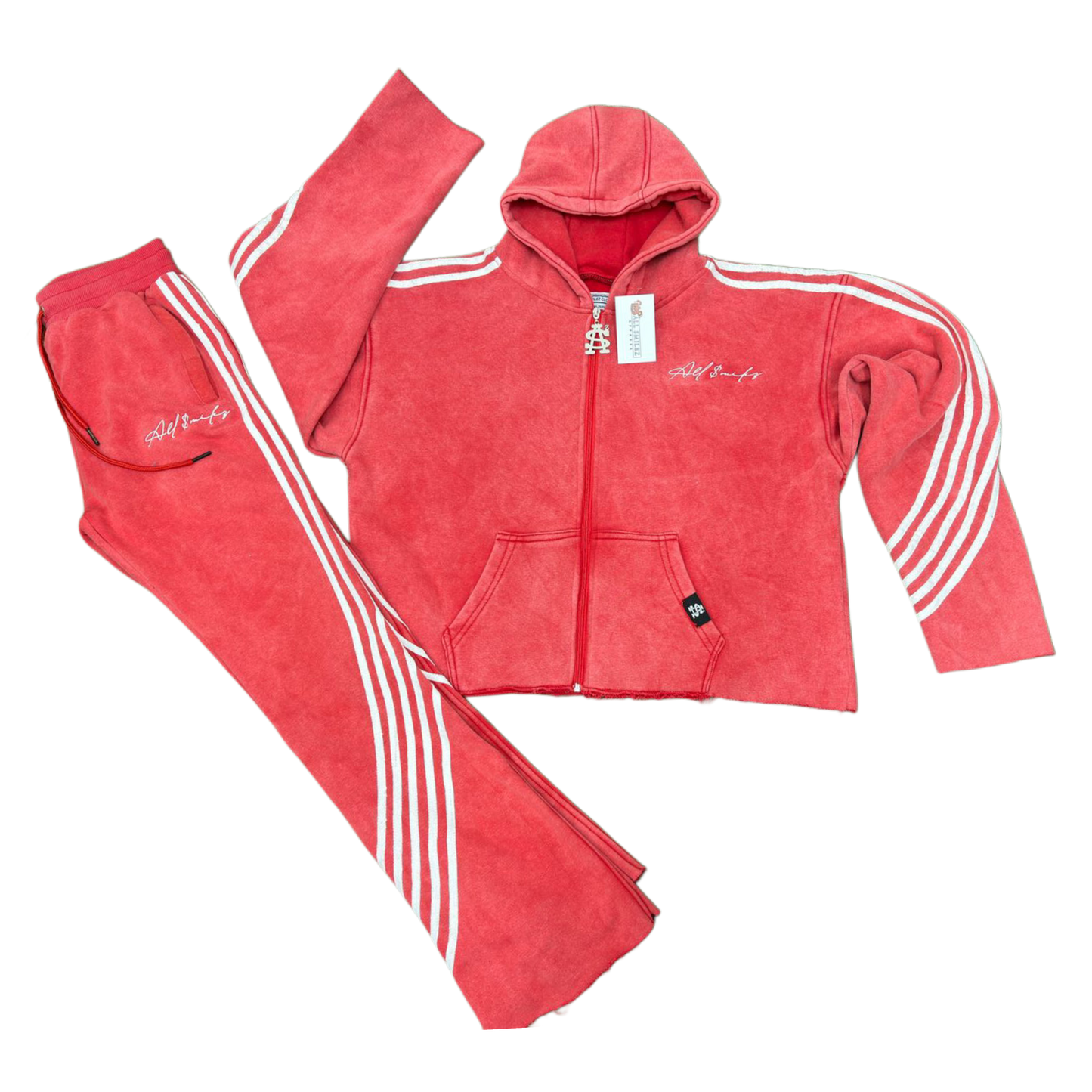 Distressed Oversized Crop Hoodie