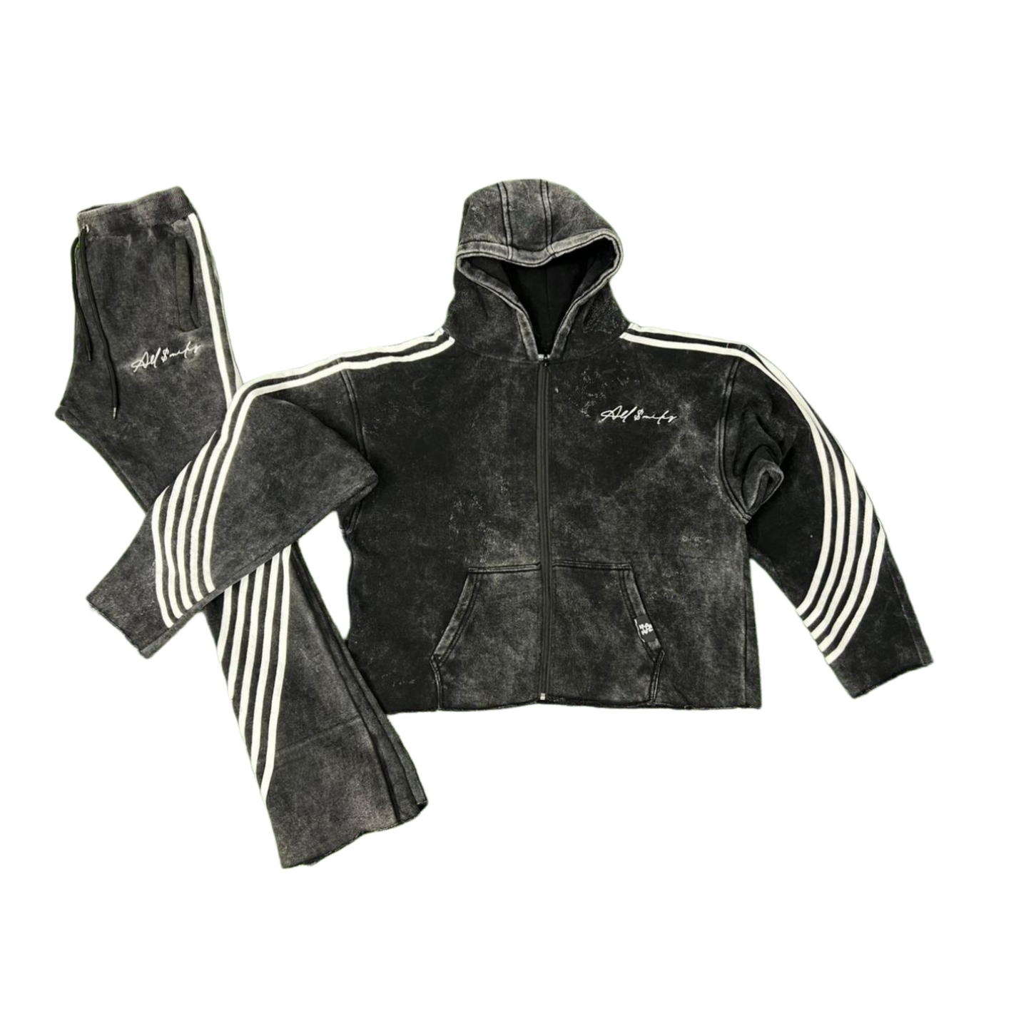 Distressed Oversized Crop Hoodie